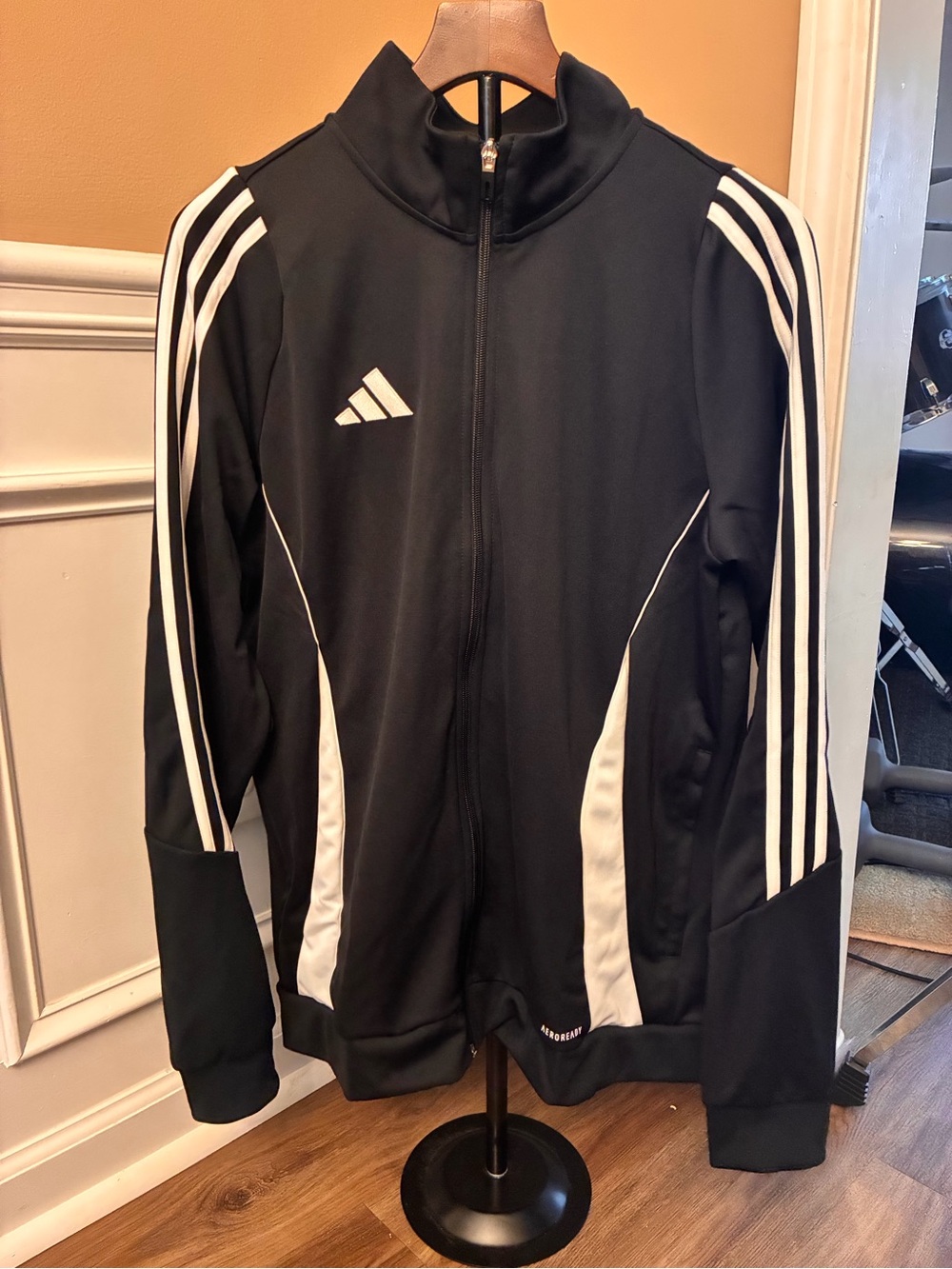 adidas Men's Tiro 24 Training Jacket, Black/White, Large New